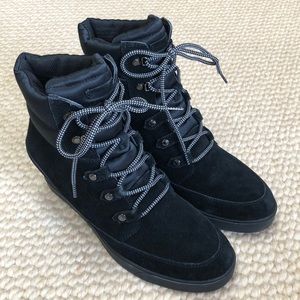 Cole Haan black suede waterproof hiker boots